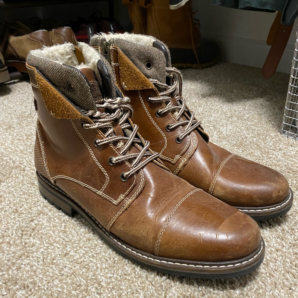 Leather boots